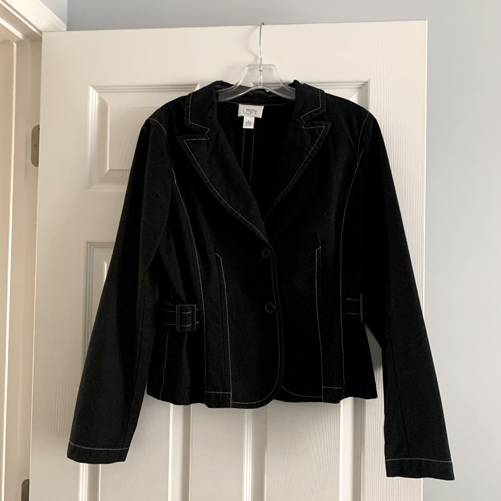 And Taylor loft size 8 black cotton jacket